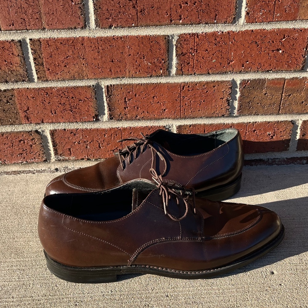 Bostonian Brown Leather split Toe Oxfords 10.5 D